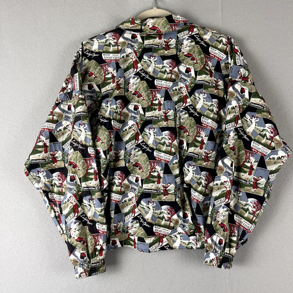 Vintage Tail Golf Bomber Jacket Womens Small Full Zip Allover Print USA Made - Picture 12 of 15